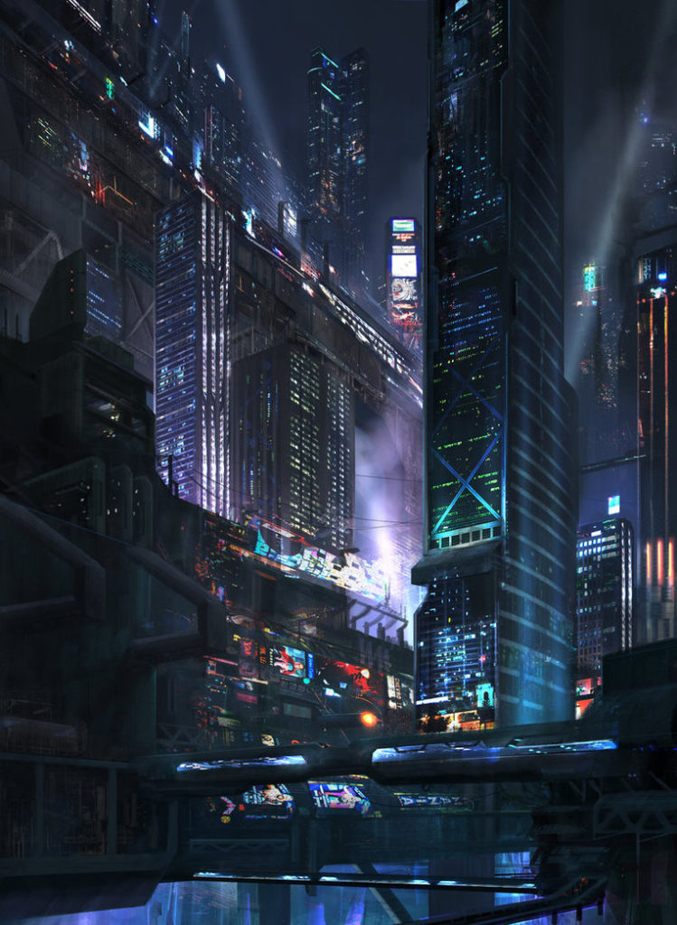 A typical Cyberpunk cityscape - my future home
