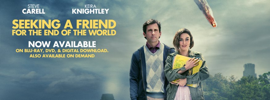 'Seeking a Friend for the End of the World' is a 2012 American comedy-drama film written and directed by Lorene Scafaria, in her directorial debut. The film stars Steve Carell and Keira Knightley.