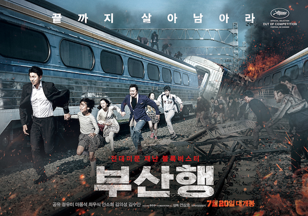 Train to Busan is a 2016 South Korean zombie apocalypse action thriller film directed by Yeon Sang-ho and starring Gong Yoo, Jung Yu-mi, and Ma Dong-seok. The film takes place in a train to Busan, as a zombie apocalypse suddenly breaks in the country and compromises the safety of the passengers.