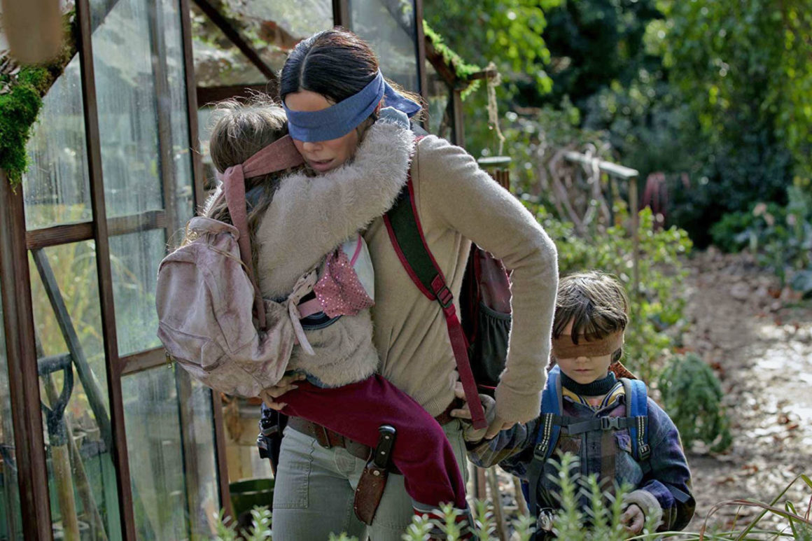 The main cast of Bird Box: Vivien Lyra Blair, Bullock Julian Edwards. Photo: Netflix