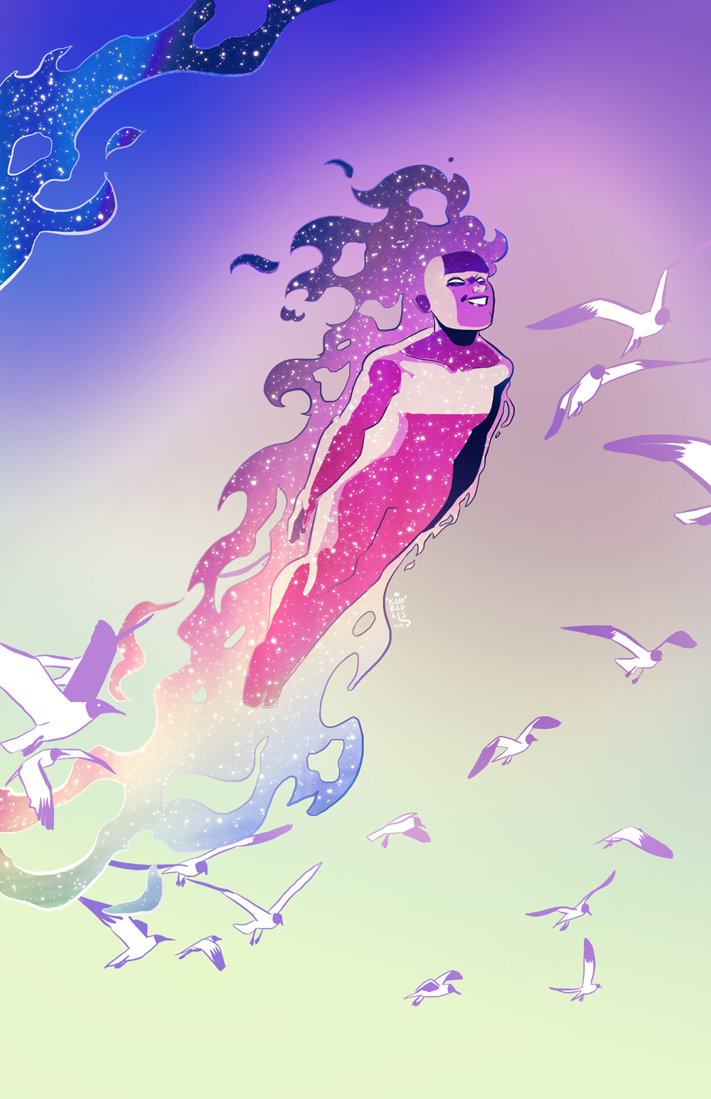 Art for AURORA & THE EAGLE by George Kambadais.