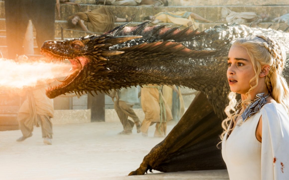Emilia Clarke in season five of Game of Thrones. Photo: HBO