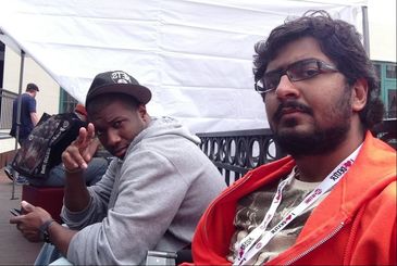 The creators of 'Zahra the Shadow Flame', from left to right: Kali Baker-Johnson and Rakan Sindi. Photo: Adam Comics