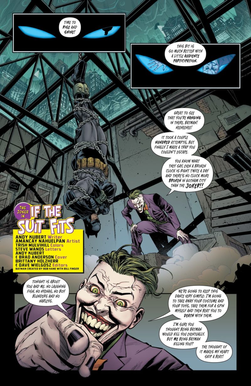 Page 1 of "The Joker in 'If the Suit Fits.'" Photo: DC Comics