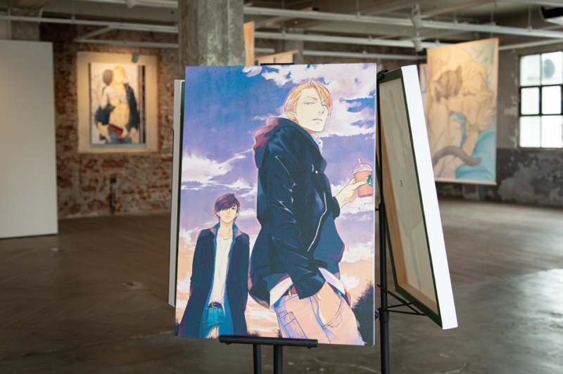 Pieces on display during the exhibition. Photo: Lezhin Entertainment