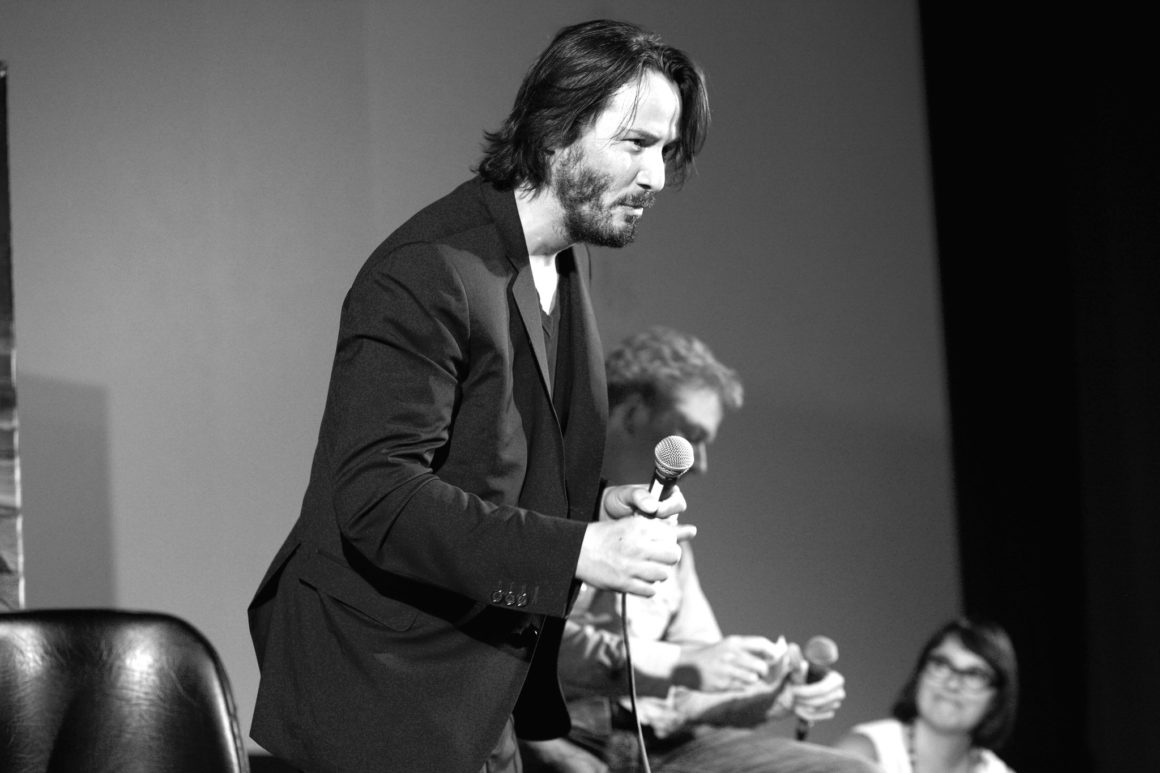Keanu Reeves "Man of Tai Chi" Q&A, Fantastic Fest. Photo: Anna Hanks (https://www.flickr.com/photos/annaustin/10615327776/)