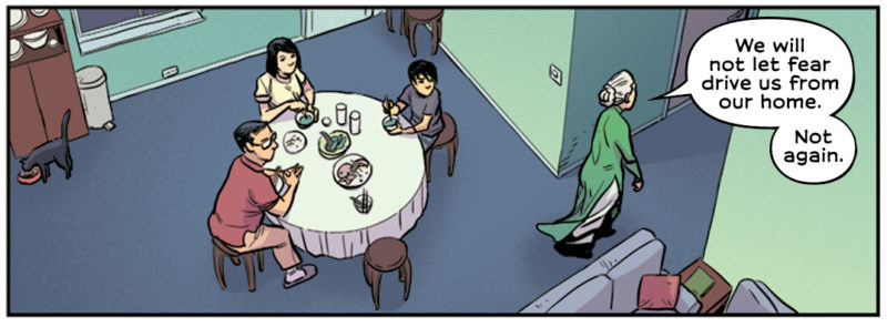 We will not let fear drive us from our home again. Photo: DC Comics