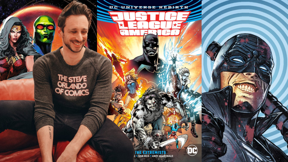 Steve Orlando and some of the amazing characters he has written during his time at DC Comics.