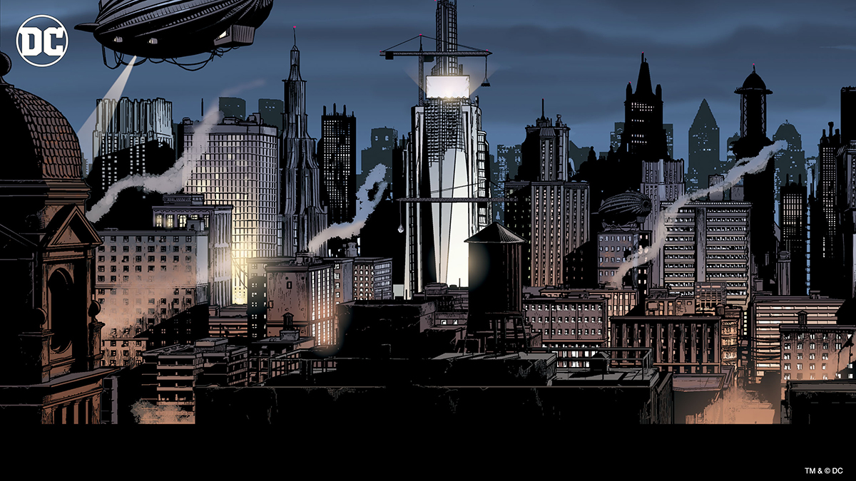 Have the Gotham City skyline behind you. Photo: DC Comics
