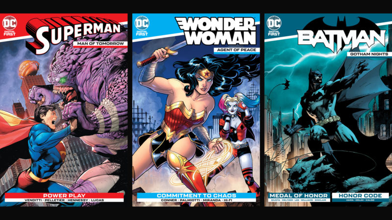 Some of the premier covers of the revamped DC Digital First collection. Photo: DC Comics