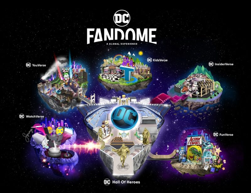 Map: Exploring the DC FanDome. Photo: DC Comics