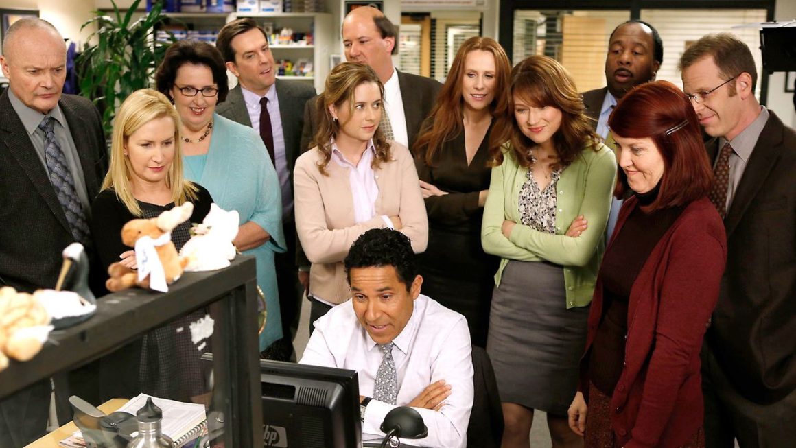 "The characters react to the promos airing for the documentary that is The Office."